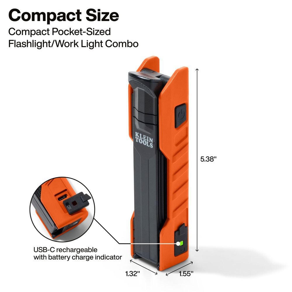 Klein Tools Rechargeable Handheld Folding Work Light, large image number 7