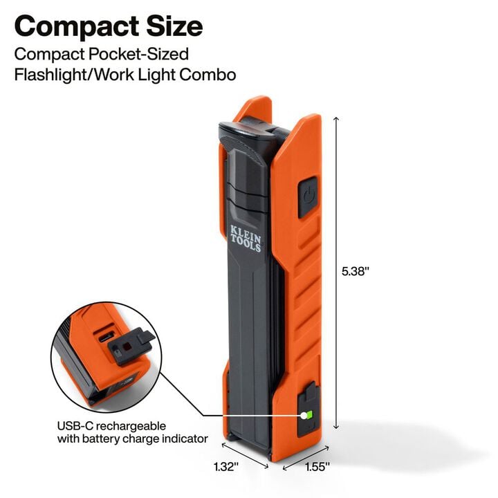 Klein Tools Rechargeable Handheld Folding Work Light, large image number 6
