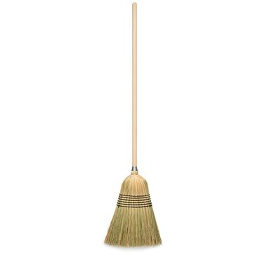 Harper 12 Inch Sweeping Face Mixed Corn Fiber Janitor Broom with Wood Handle