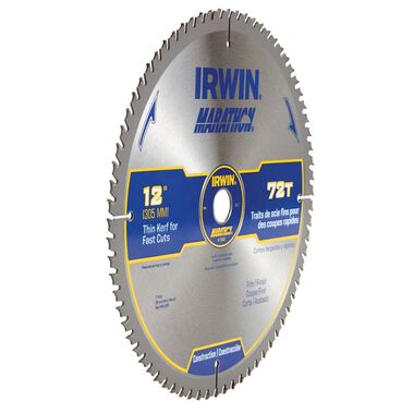 Irwin Marathon Carbide Table / Miter Circular Blade 12in 72T, large image number 1