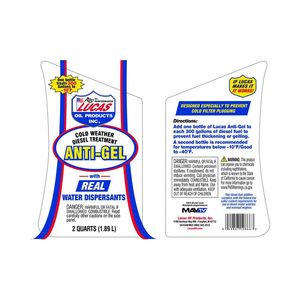 Lucas Oil 1/2 Gallon Anti-Gel Cold Weather Diesel Treatment, large image number 2