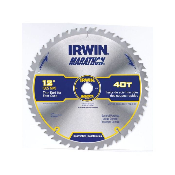 Irwin Tools Marathon Carbide Table / Miter Circular Blade 12in, large image number 5