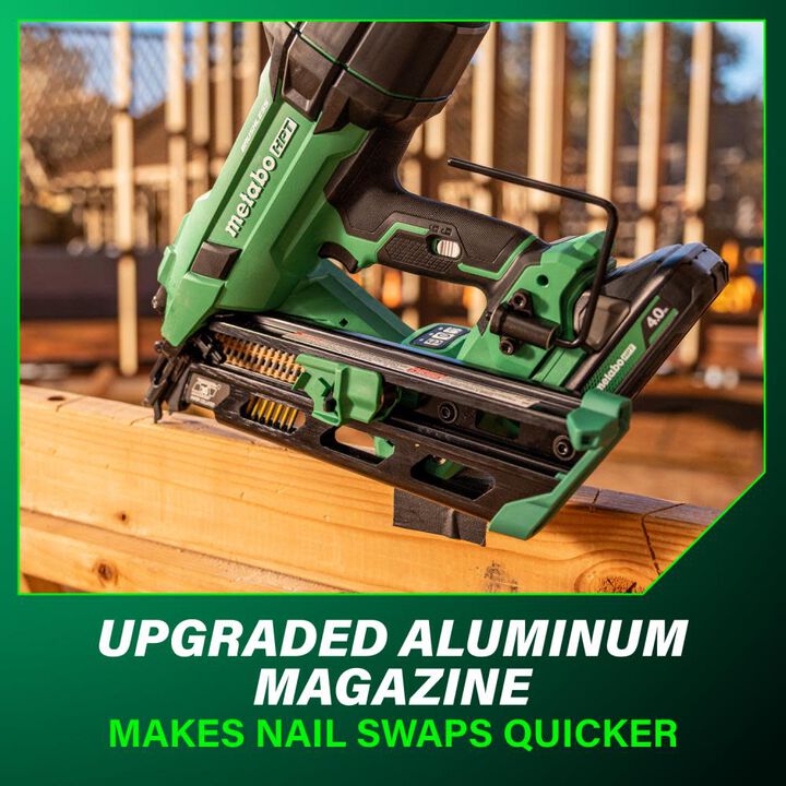 Metabo HPT 18V MultiVolt Cordless 30 Degree 3-1/2 Inch Paper Tape Framing Nailer Kit & 18 Inch Extended Magazine, large image number 8
