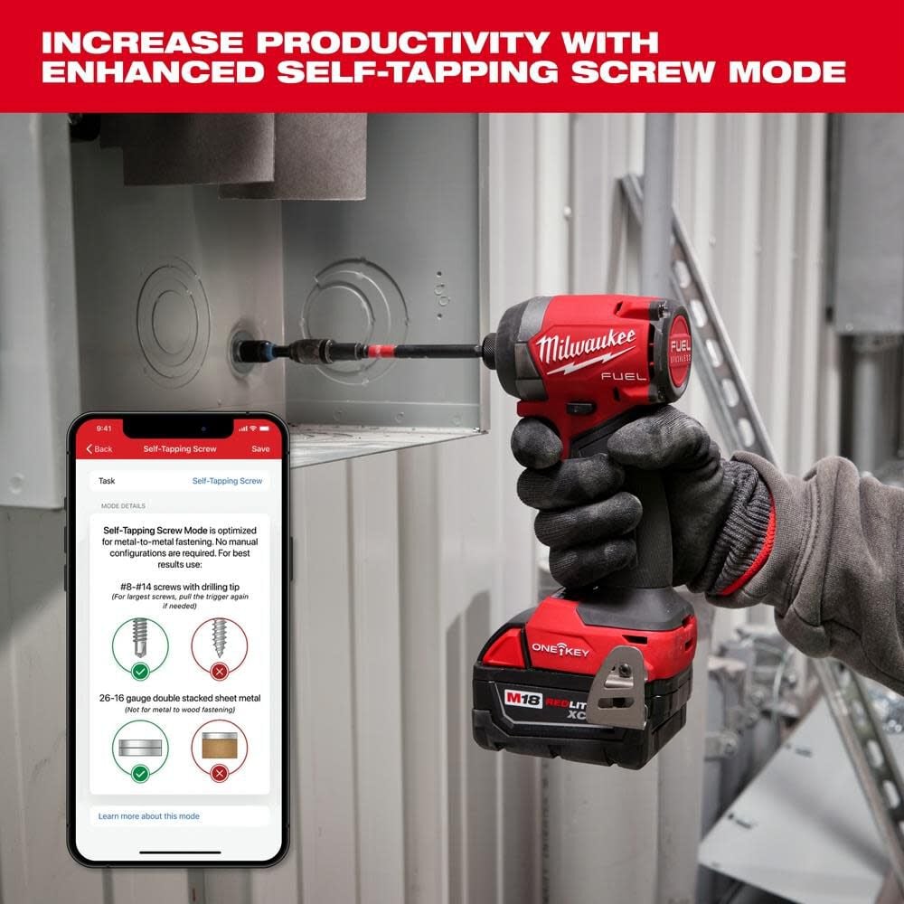 Milwaukee M18 Fuel 1 4inch Hex Impact Driver With One Key Bare Tool 2957 20 - Image 8