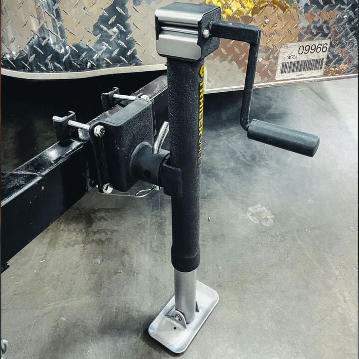 Trailer Valet TVJX5-S - 5000 lbs Side Pipe Mount Bracket Drill Jack with Wheel, large image number 5