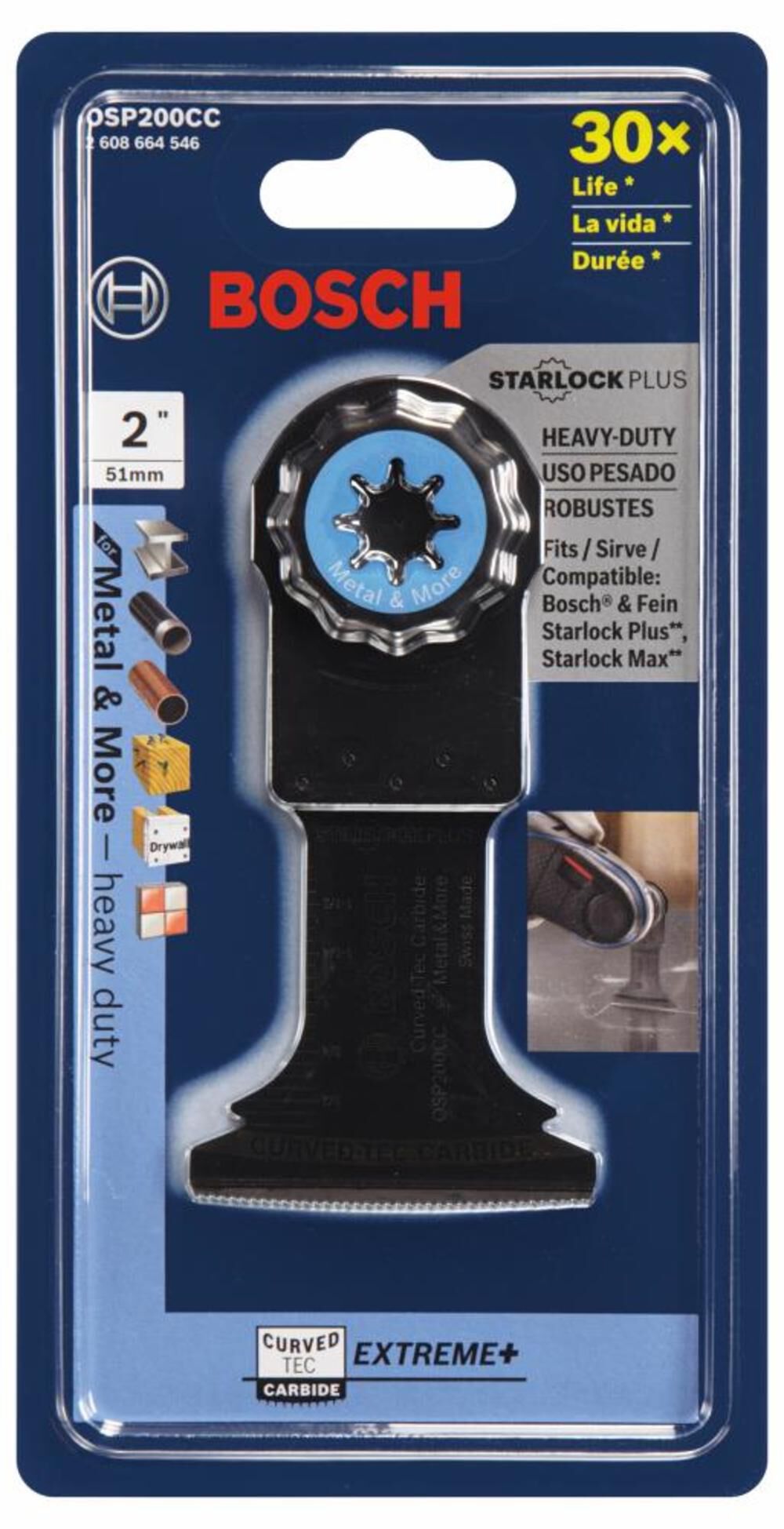 Bosch 2 In. StarlockPlus Oscillating Multi Tool Curved tec Carbide