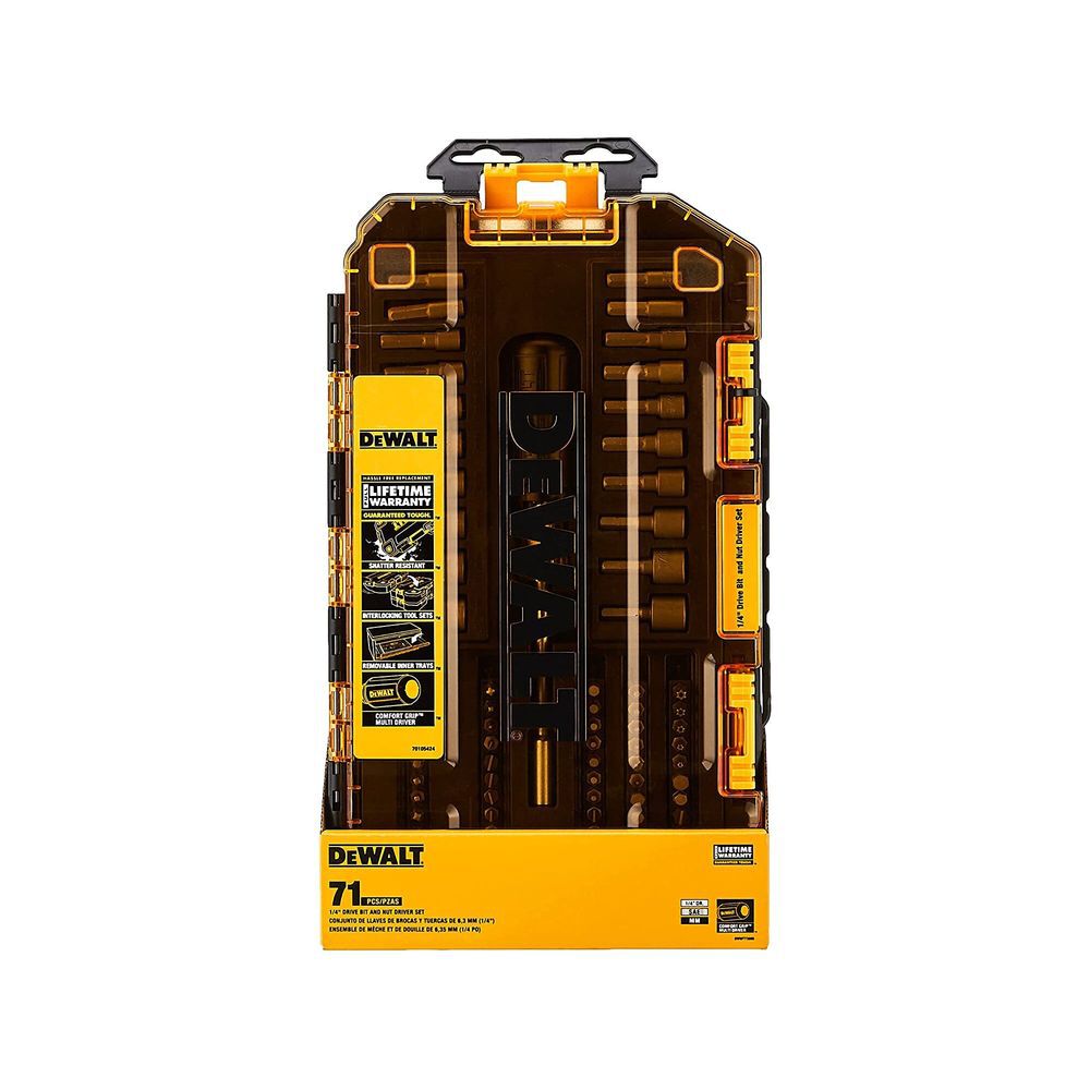 DEWALT 70 piece 1/4 In. Multi-Bit & Nut Driver Set, large image number 7