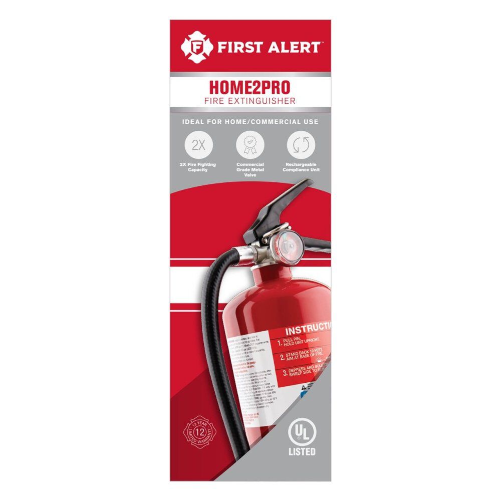 First Alert Red Rechargeable Compliance Fire Extinguisher, large image number 2