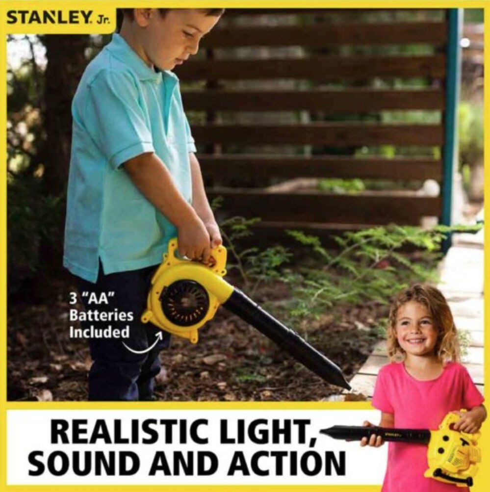 Stanley Jr Kids Battery-Powered Leaf Blower Toy, large image number 4