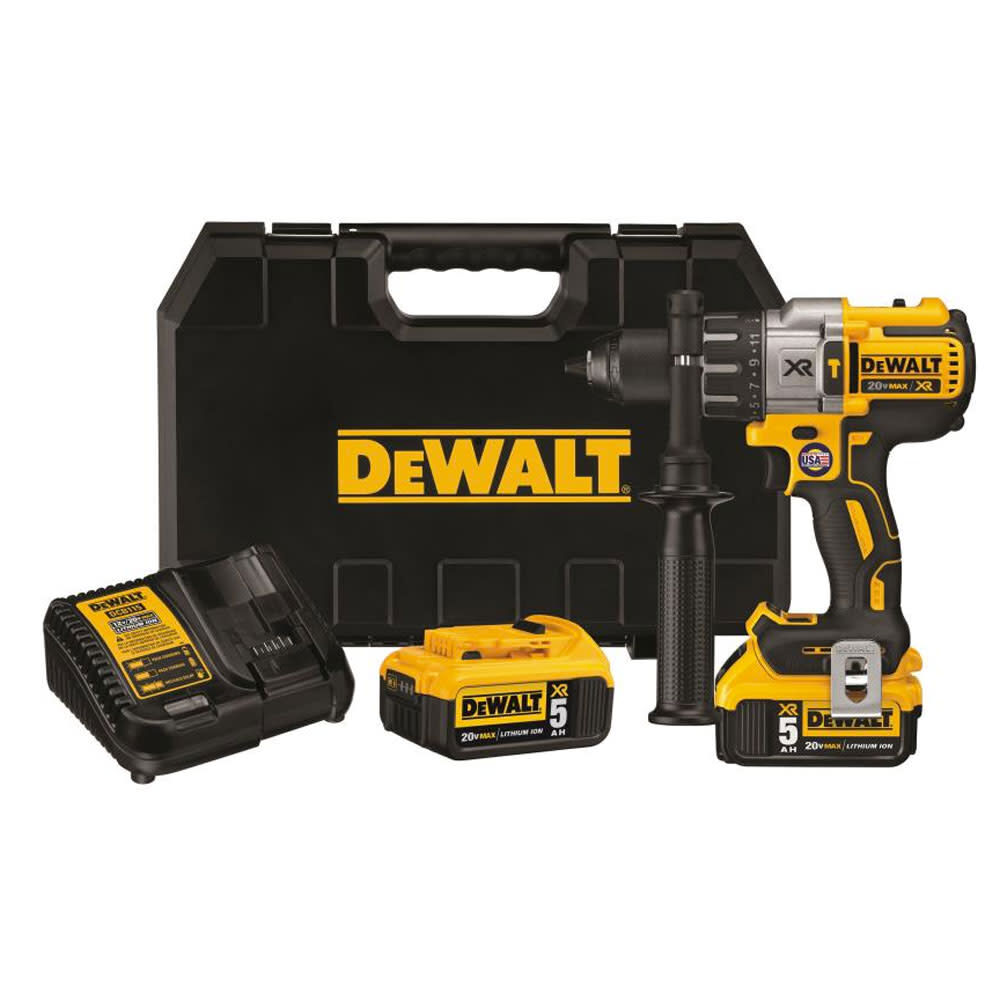 DEWALT 20V MAX XR LITHIUM ION BRUSHLESS 3 SPEED HAMMERDRILL KIT