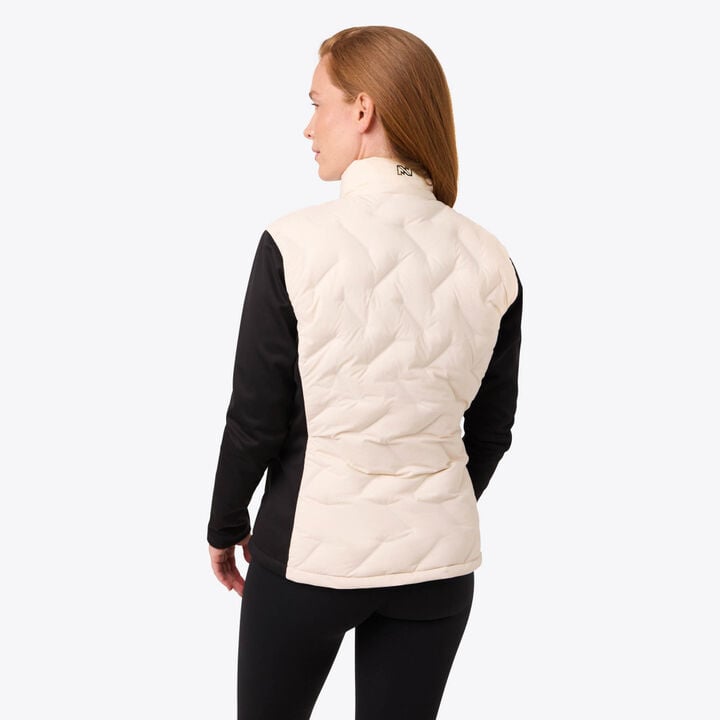 Mobile Warming Womens Aria Hybrid Black and Cream Heated Jacket Kit 2X, large image number 5