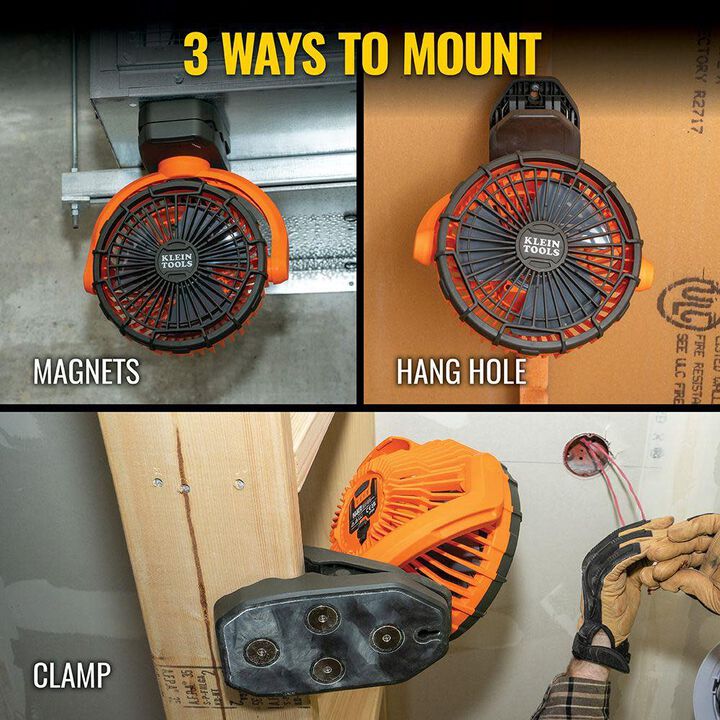 Klein Tools Promotional Rechargeable Clamping Jobsite Fan, large image number 2
