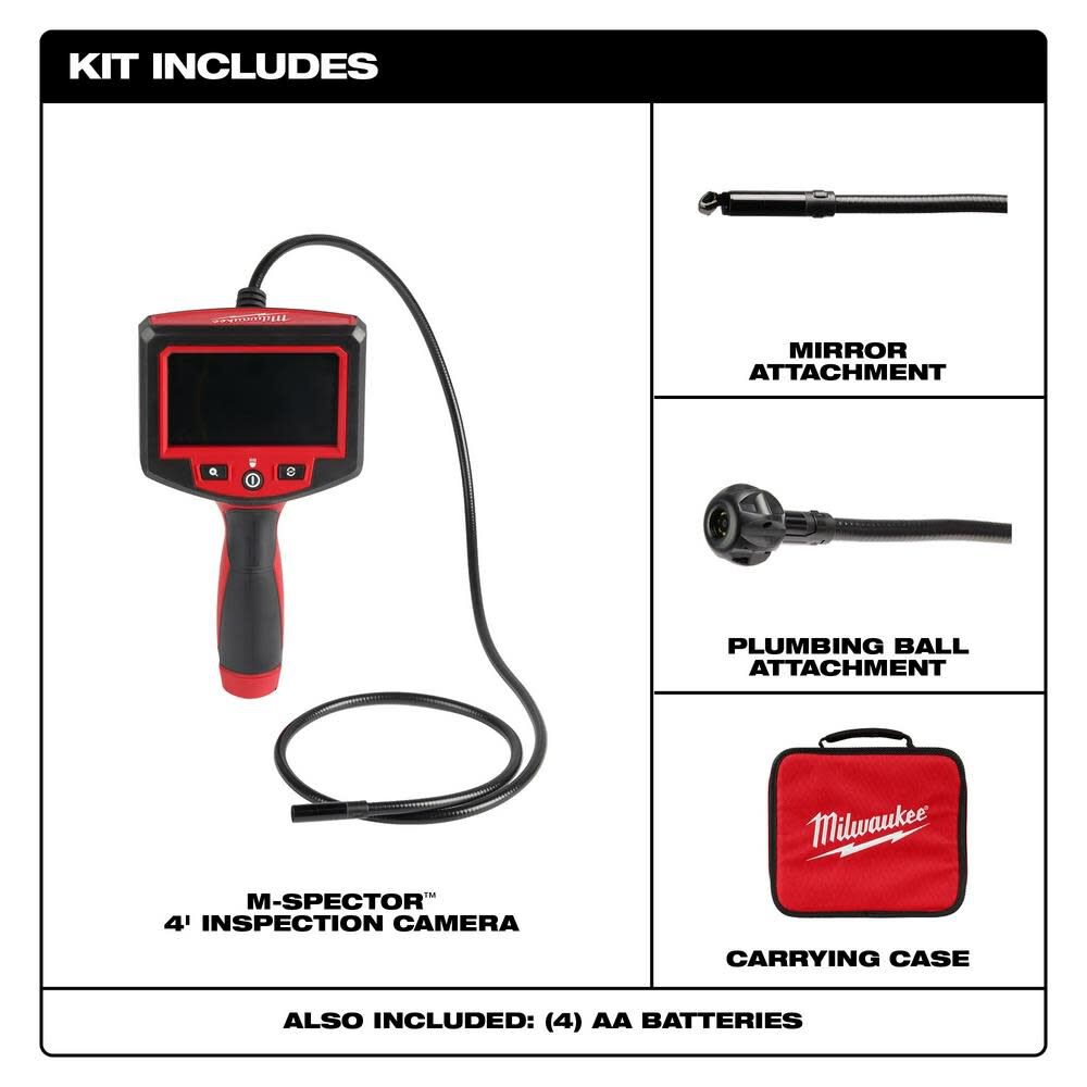 Milwaukee M Spector 4 Inspection Camera 2319 20 Acme Tools