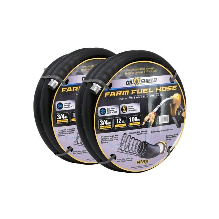 BluBird OilShield 3/4 Inch x 12 Ft Fuel Hose 2 Pieces