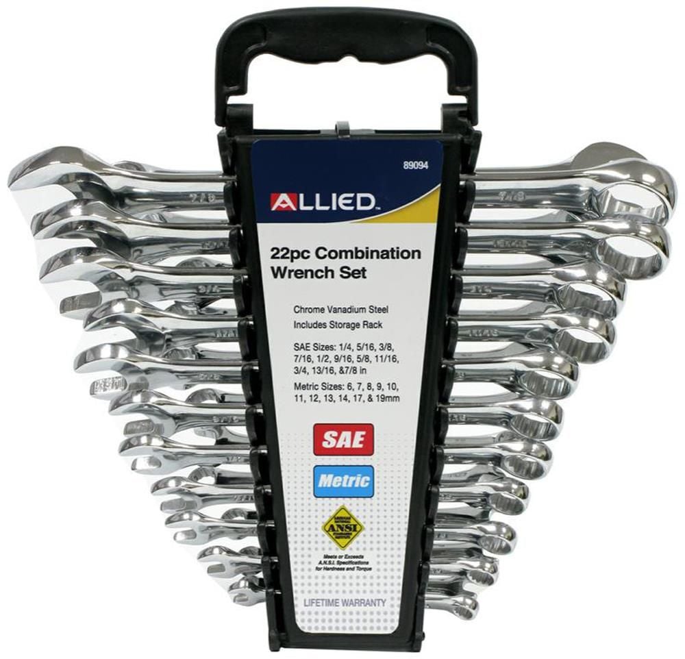 Allied International 22 pc. SAE/Metric Combination Wrench Set, large image number 1