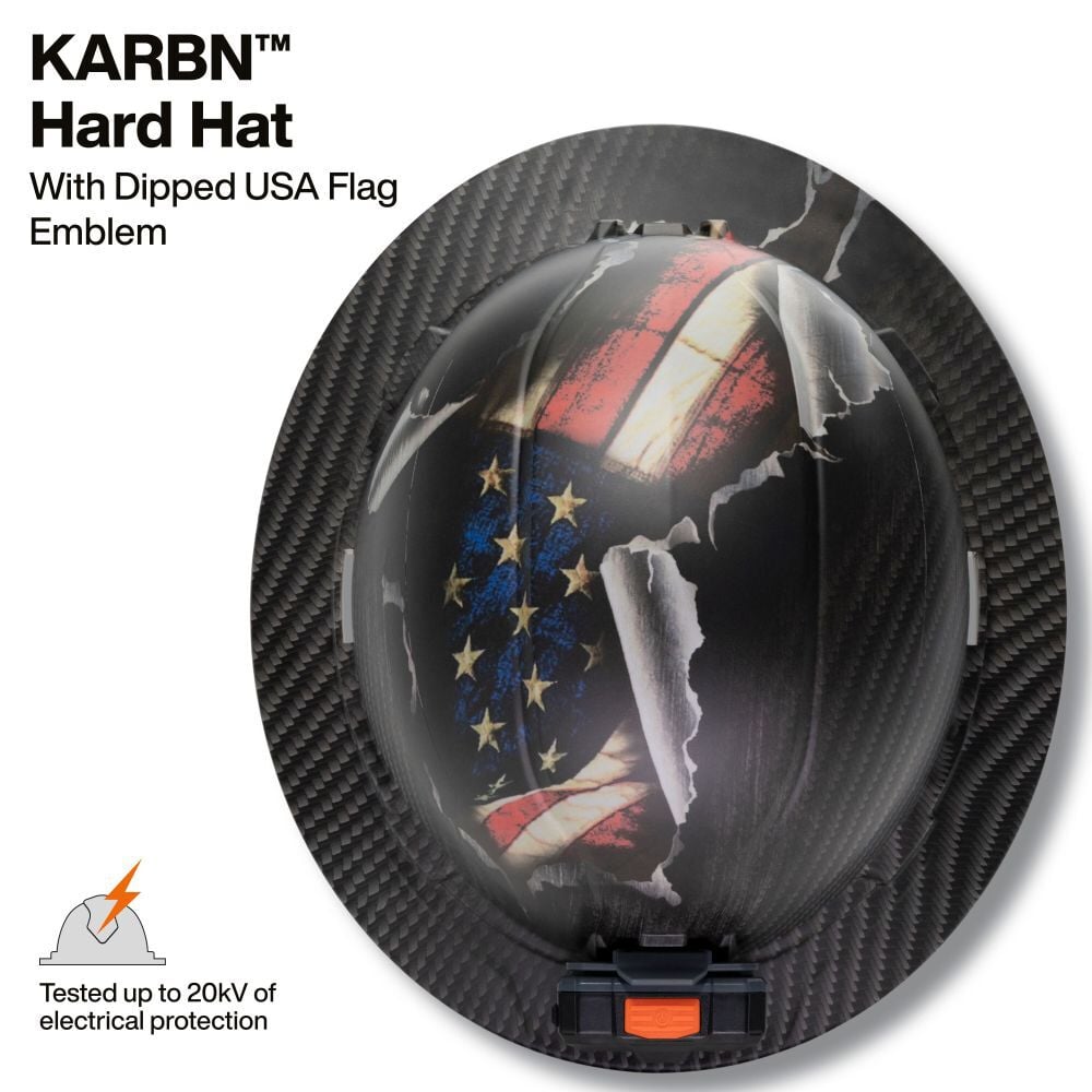 Klein Tools Hard Hat, Freedom Series KARBN Pattern, Non-Vented Full Brim, Class E, large image number 7