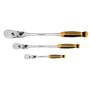 GEARWRENCH 3pc 1/4in 3/8in & 1/2in Drive Flex Head Ratchet 3pc