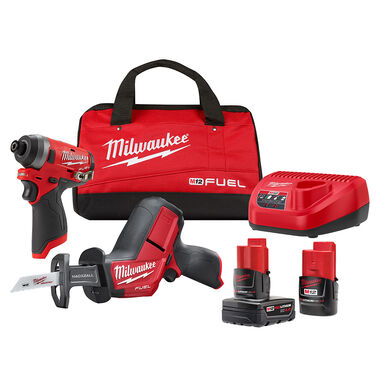 Milwaukee M12 FUEL 2PC Impact Kit with Hackzall, large image number 0