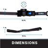 Tie Down 1 Inch x 10 Ft Retractable Ratchet Strap Set, small image number 4