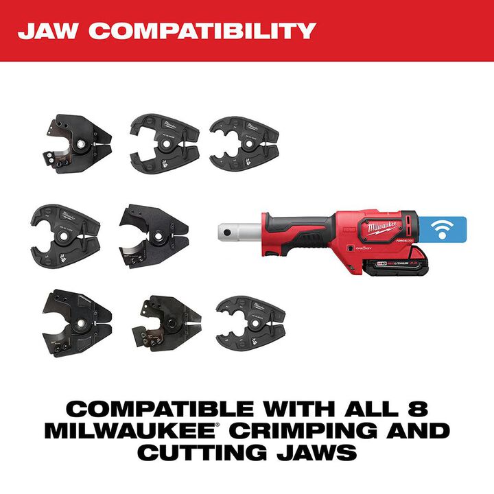 Milwaukee M18 Force Logic 6T Utility Crimping Kit with D3 Grooves-Snub Nose, large image number 5