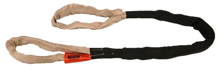 Lift-All 10 Ft Tuflex Eye and Eye Tan Polyester Round Sling
