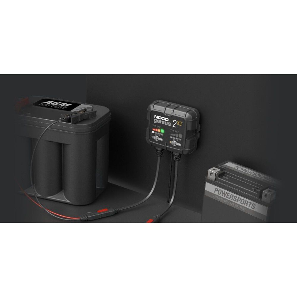 Noco 6V/12V 4A Multi-Voltage 2-Bank Smart Battery Charger, large image number 2