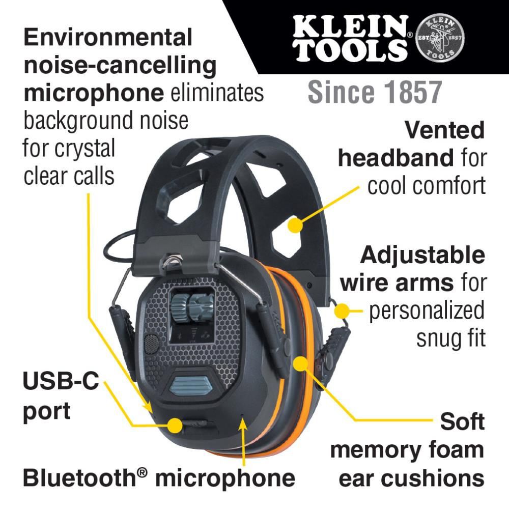 Klein Tools Situational Awareness BT Earmuffs, large image number 2