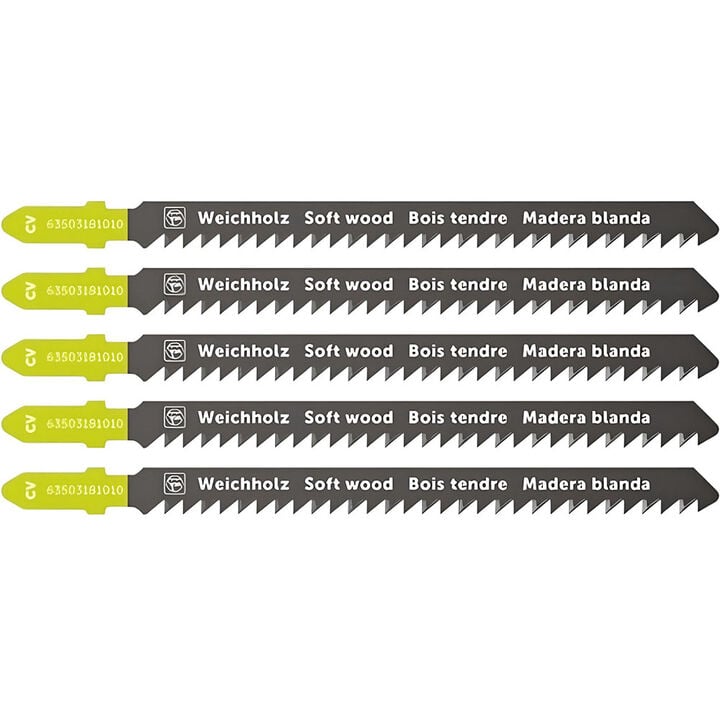 Fein 3-1/2 Inch 8 TPI Chrome-Vanadium Jigsaw Blades, 5 Pack