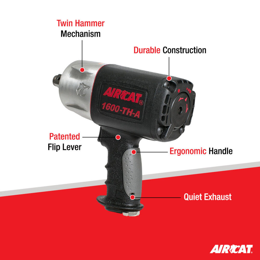 AIRCAT 3/4 Inch Super Duty Pneumatic Impact Wrench, large image number 2
