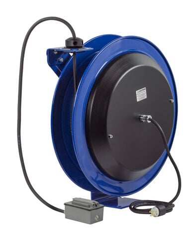 Coxreels Spring Driven Cord Reel Duplex Industrial Rec 12GA x 100'