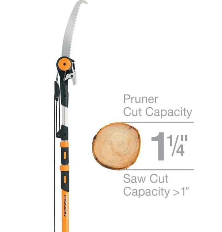 Fiskars 7 16' Chain Drive Extendable Pole Saw & Pruner, large image number 1