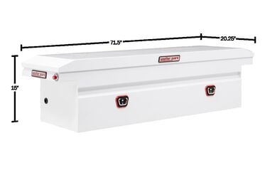 Weather Guard Saddle Truck Tool Box Steel Full Low Profile White, large image number 4