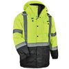Ergodyne Hi-Vis Class 3 Winter Jacket Quilted Parka, small image number 1
