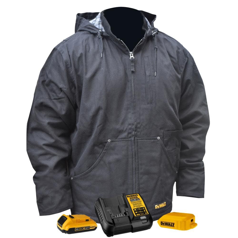 DEWALT Heated Kit Black Heavy Duty Work Coat Size 3XL – DCHJ076ABD1-3X