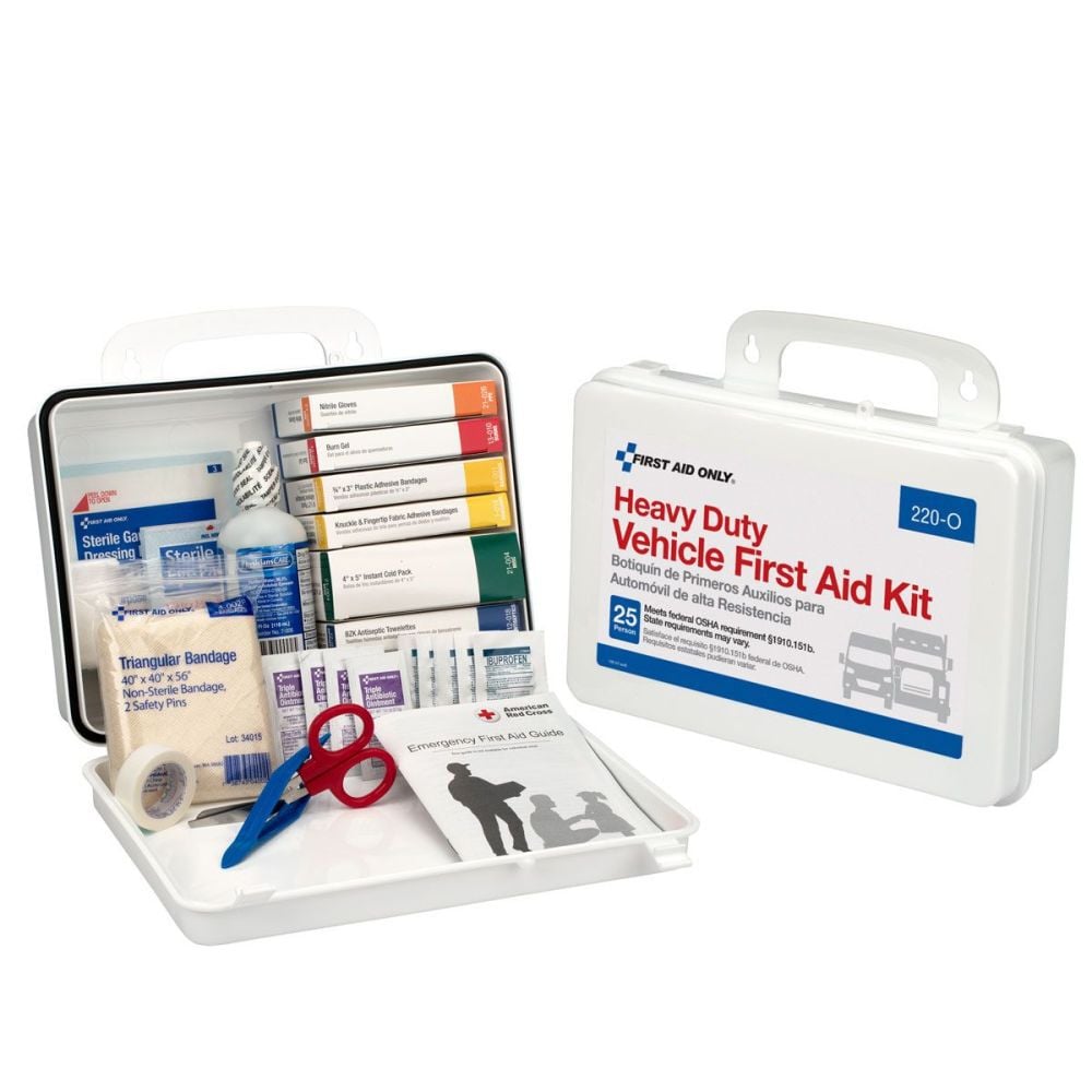 First Aid Only Vehicle First Aid Kit 25 Person Plastic Case – 220-O
