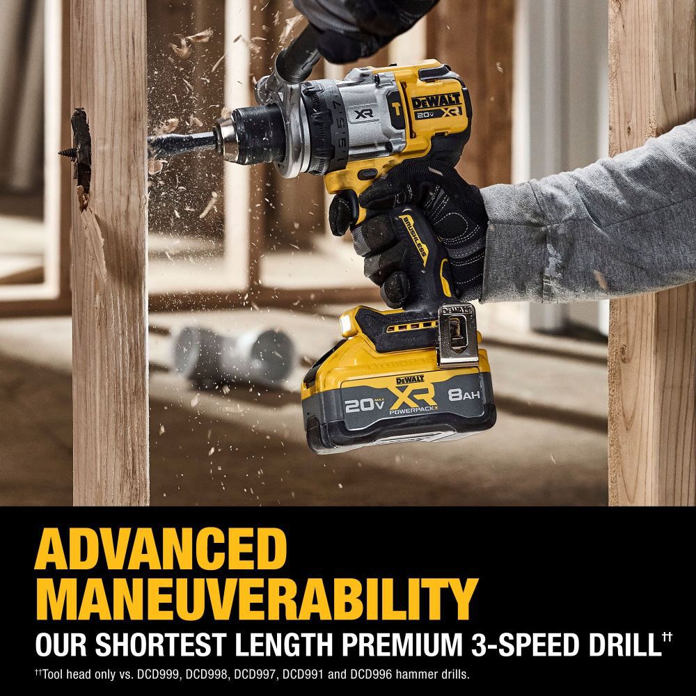 DEWALT 20V MAX XR Brushless Cordless 1 2 Inch Hammer Drill Kit DCD1007WW1 Acme Tools