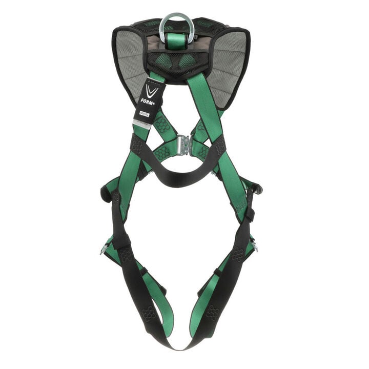 MSA Safety Works V-FORM Green Quick Connect Leg Strap Full Body Safety Harness