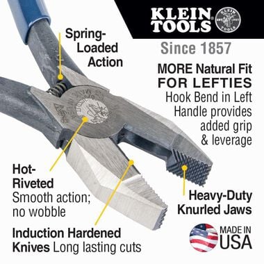 Klein Tools 9-Inch Ironworker's Pliers, large image number 1