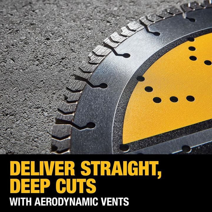 DEWALT XP4 All-Purpose 9 Inch Segmented Rim Diamond Blade for Fast Cuts in General Purpose Concrete, large image number 3