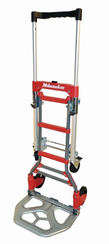 Milwaukee Hand Truck 2 in 1 Fold Up Convertible Hand Truck with Telescoping Handle