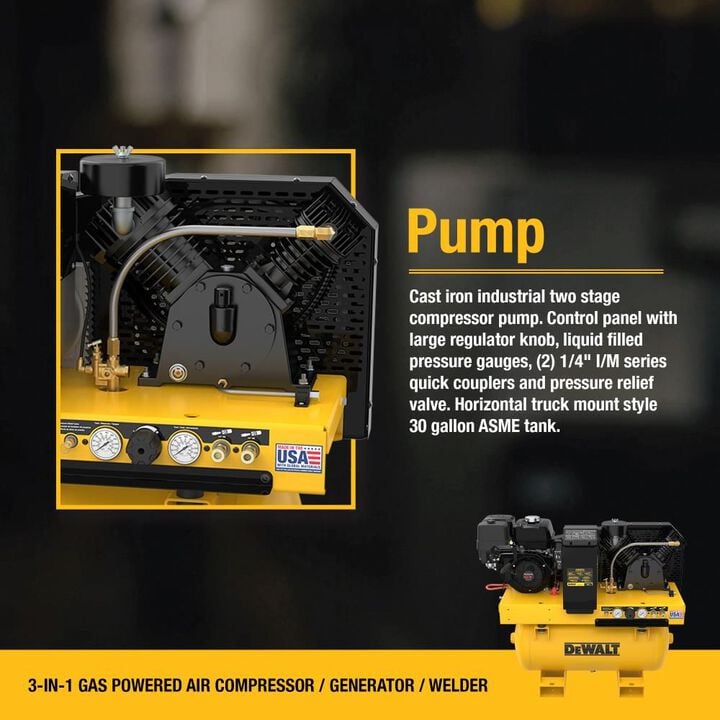 DEWALT 3-in-1 Air Compressor/Generator/Welder, large image number 5