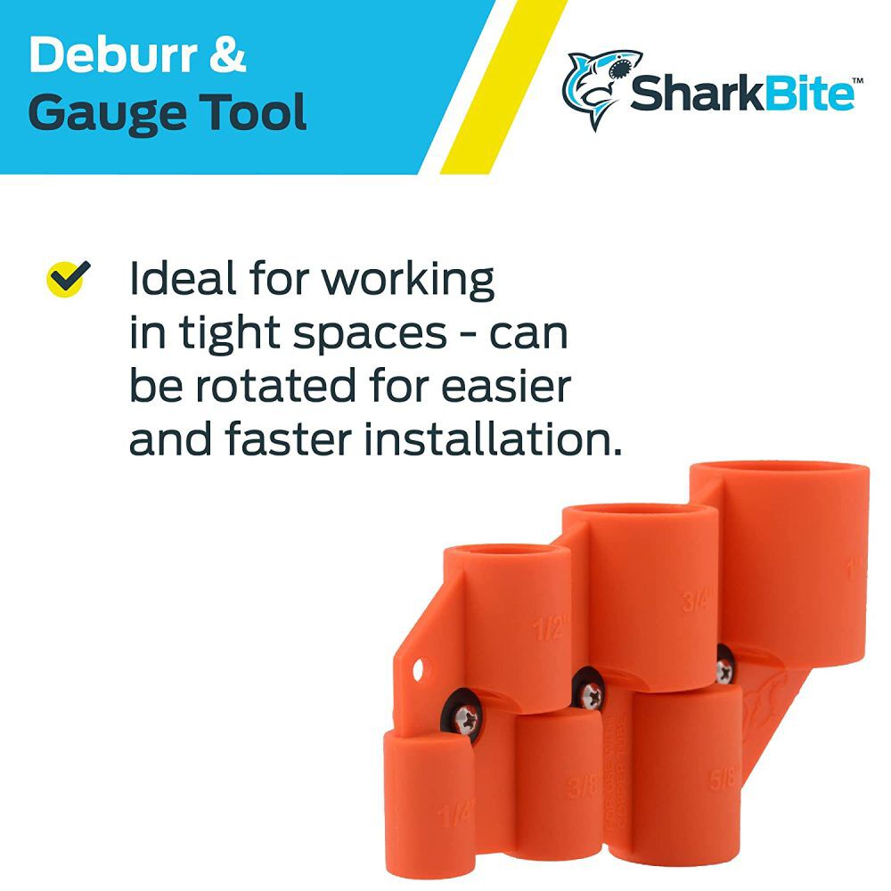 Sharkbite 1/4in 1in Plastic Deburr & Gauge Tool U702A Acme Tools