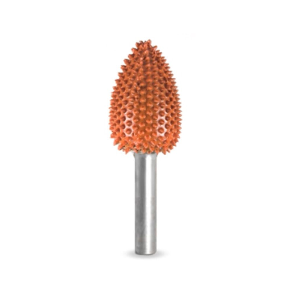 Saburrtooth 1/4in Shank Flame 3/4in Ex-Coarse Grit, large image number 1
