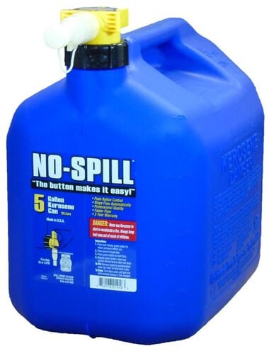 No Spill 5 Gal CARB Blue Kerosene Can, large image number 0