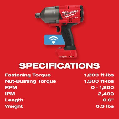 Milwaukee M18 FUEL with ONE-KEY High Torque Impact Wrench 3/4 in. Friction Ring (Bare Tool), large image number 6
