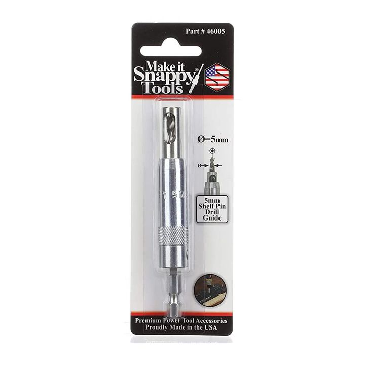 Make It Snappy Drill Bit 5 mm HSS Twist Drill Shelf Pin Drill Guide, large image number 2