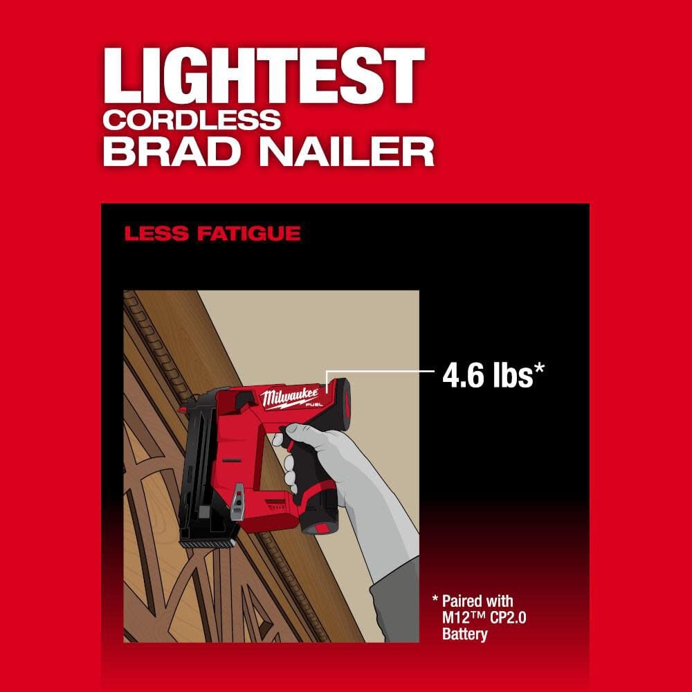 Milwaukee M12 Fuel 18 Gauge Compact Brad Nailer Bare Tool 2541 20 Simolary simolary.com 11