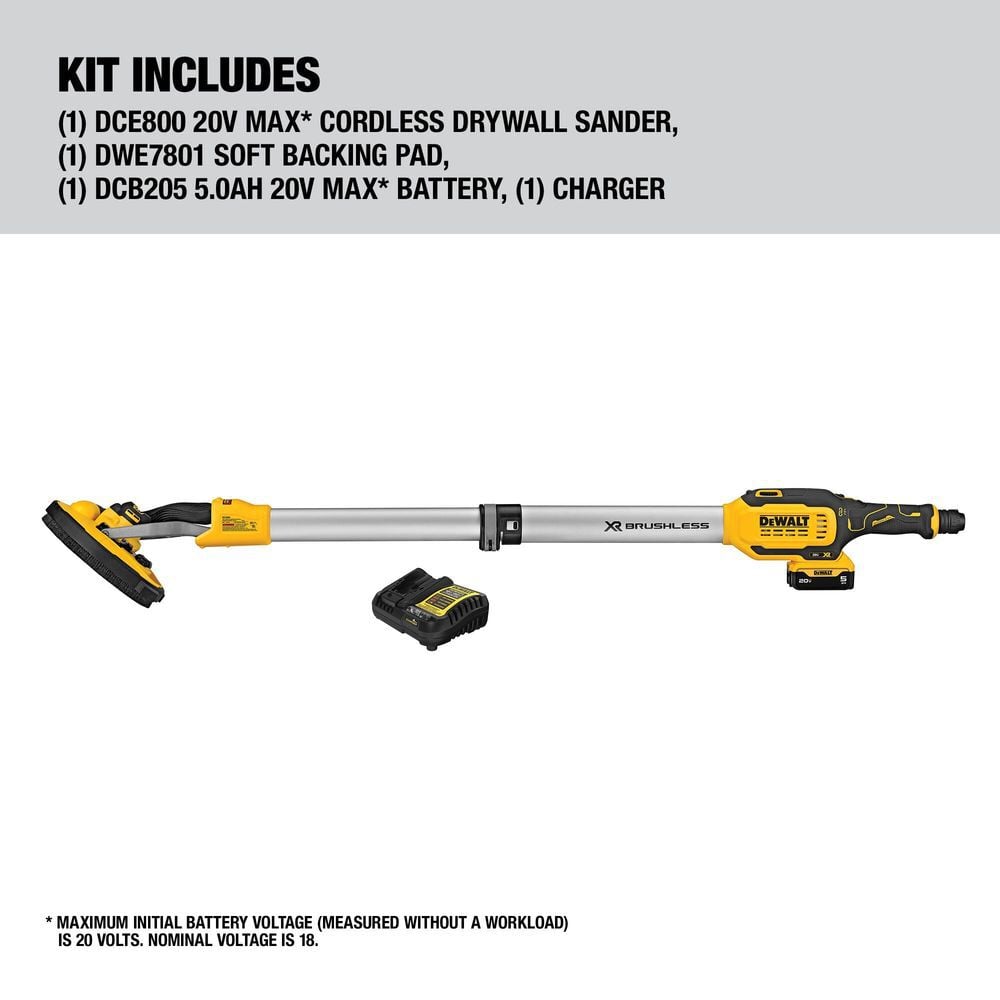 DEWALT 20V Max Cordless Drywall Sander Kit, large image number 4