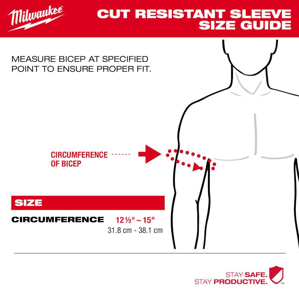 Milwaukee Cut Level 5 Protective Sleeves - 16 Inch, large image number 4