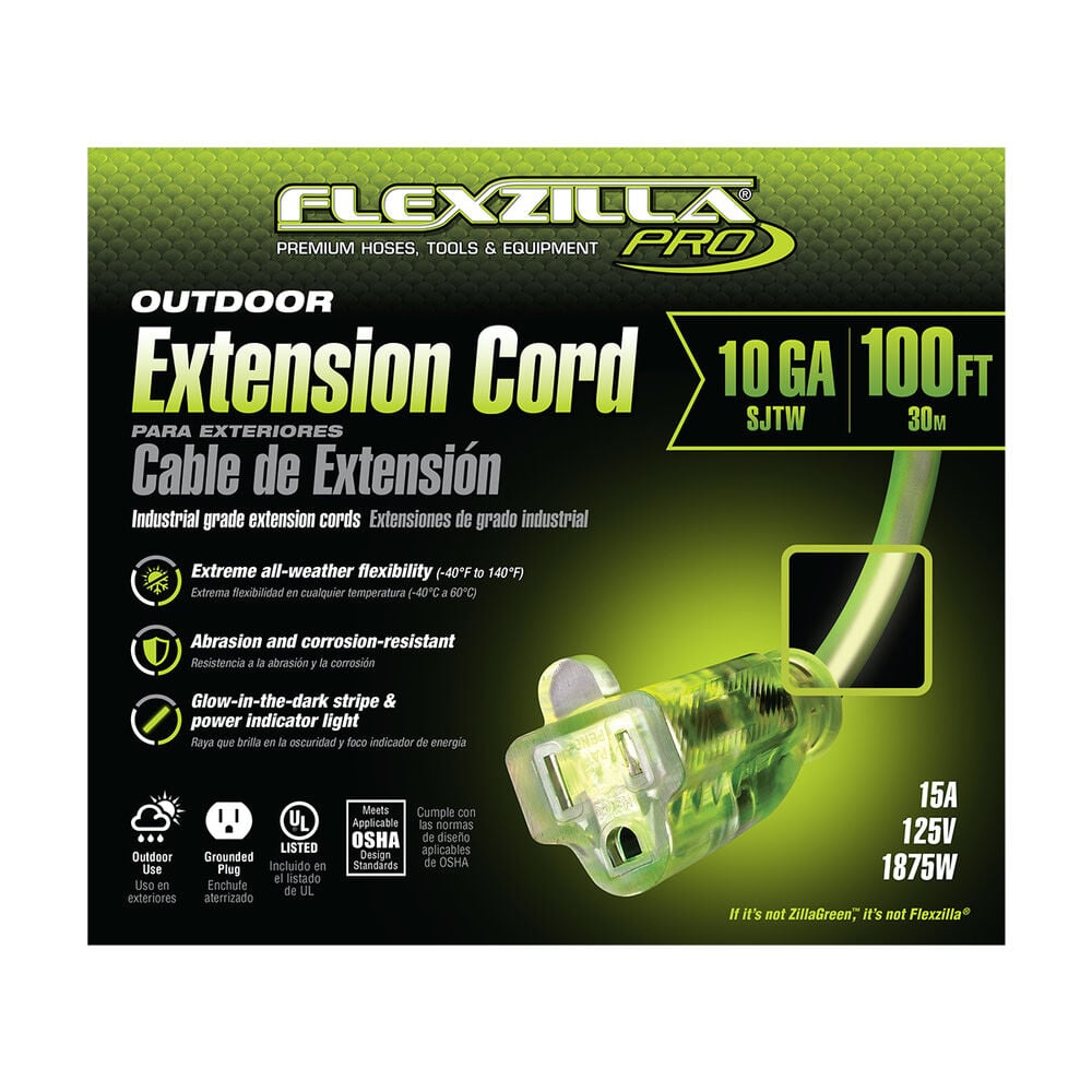 Flexzilla 100 ft. Pro Extension Cord 10/3 AWG, large image number 2